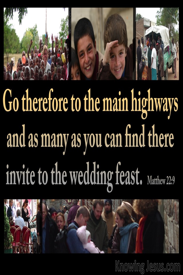 Matthew 22:9 Invitation To The Wedding Feast (black)